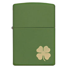 Zippo Windproof Lighter Lucky Cliover Design Green Matte Finish