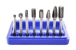 Astro 2181 Double Cut Carbide Rotary Burr Set with 1/4Inch Shank