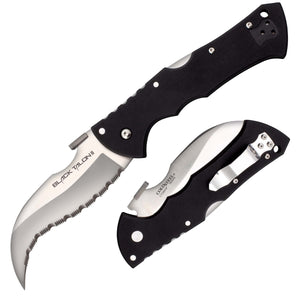 Cold Steel Black Talon II Folding Knife 4" Serrated Blade G10 Handles