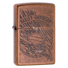 Zippo Lighter w/Harley-Davidson Logo  Antique Copper