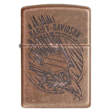 Zippo Lighter w/Harley-Davidson Logo  Antique Copper