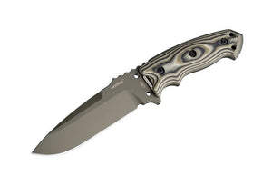 Hogue EX-F01 5 1/2" Fixed Drop Point Blade A-2 Green Finish Green Sheath - G10 G-Mascus Green Scales