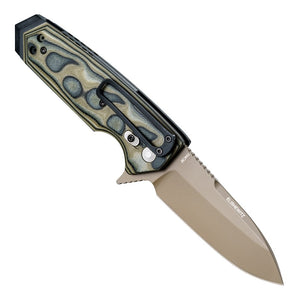 Hogue EX-02 3.75" Sig Scorpion Folder Spear Point Blade Flipper Flat Dark Earth Cerakote G10 Scales