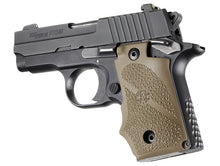 Hogue SIG Sauer P238 Rubber Grip with Finger Grooves Flat Dark Earth