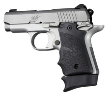 Hogue Kimber Micro 9 (Ambi Safety): Black Rubber Grip with Finger Grooves