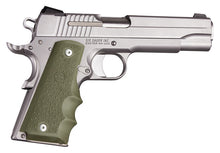 Hogue 1911 Govt. Model: Cobblestone Rubber Grip with Finger Grooves - OD Green