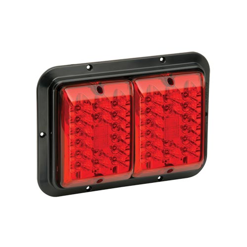 Bargman Taillight 84 LED Surface Mount Red/Red Black Base