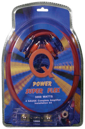 Qpower 4 Gauge Amp Kit Super Flex