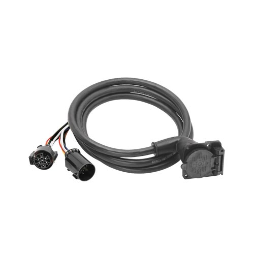 Bargman 90 Degree Fifth Wheel Adapter Harness 7Way Flat Pin Connector Assembly 9 ft