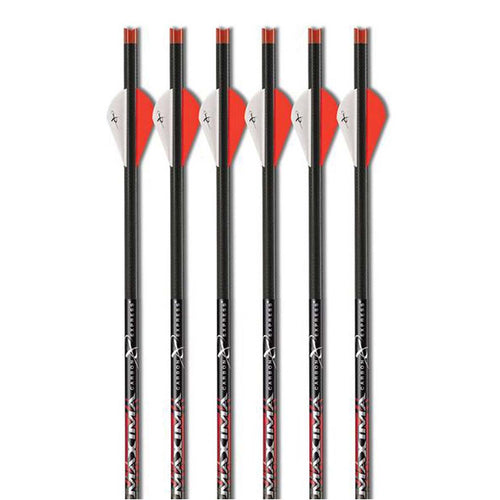Carbon Express Maxima Hunter Fletched BuffTuff Plus Carbon Crossbolt with R2 Vanes 6-Pack