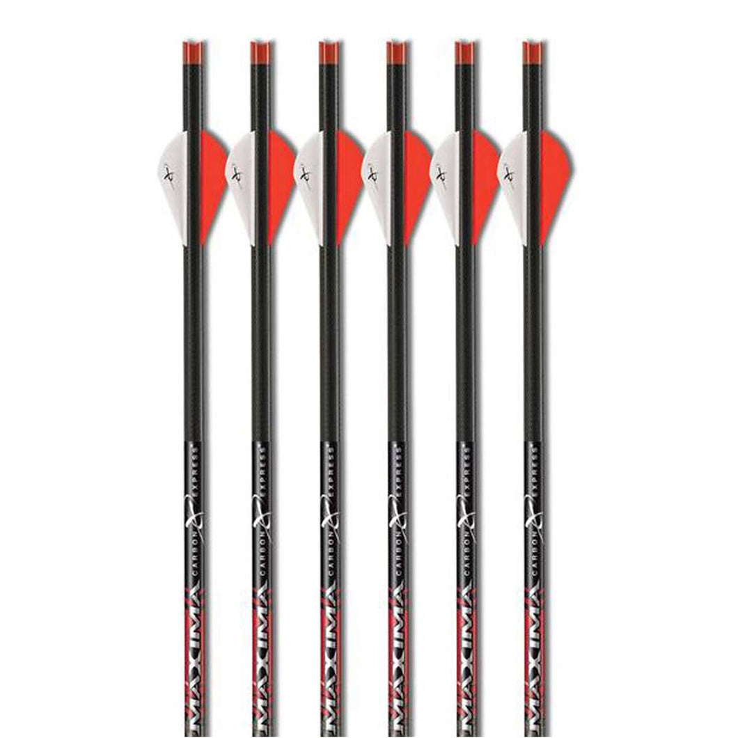 Carbon Express Maxima Hunter Fletched BuffTuff Plus Carbon Crossbolt with R2 Vanes 6-Pack