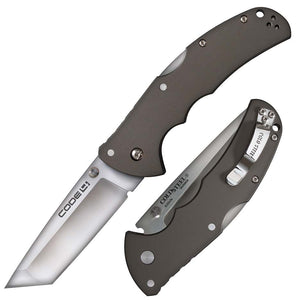 COLD STEEL Code 4 Tanto 3-1/2" CTS-XHP Satin Plain Blade Aluminum Handles