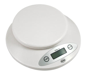 American Weigh Scales 5KBOWL 5KG Digital Kitchen Scale with Removable Bowl White