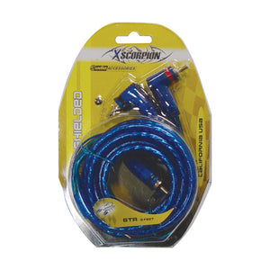 RCA CABLE 6' XSCORPION BLUE TRIPLE SHIELDED W/REMOTE WIRE