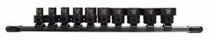 Astro  Tool 78310 SAE 3/8In Drive Low Profile Nano Impact Sockets 10 Piece