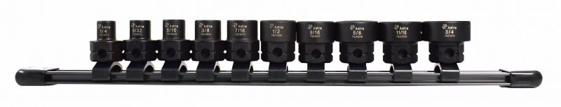 Astro  Tool 78310 SAE 3/8In Drive Low Profile Nano Impact Sockets 10 Piece