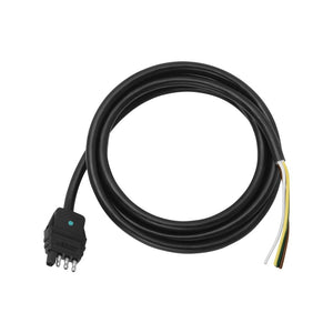 Wesbar 4-Pole Flat Connector w/ Jacketed Cable - Trailer End - 4' Long