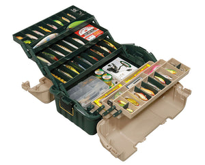Plano Hip Roof Tackle Box w/6 trays - Green/Sandstone