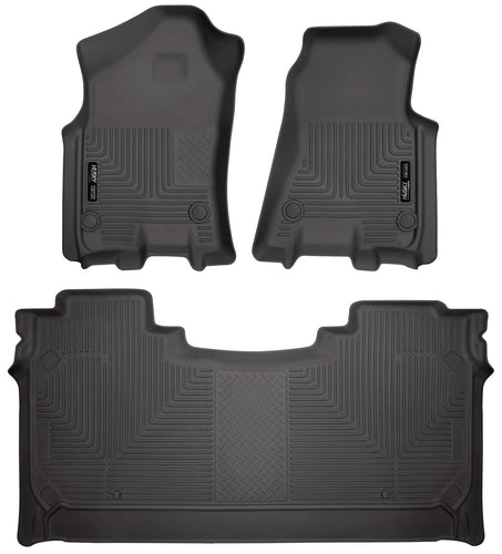 Husky Liners 94001 Set Black Front/2nd Seat Floor Liners 2019-2020 Ram 1500 Crew Cab
