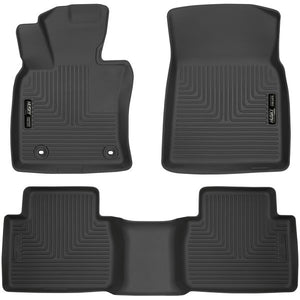 Husky '18-2020 Toyota Camry - NO Hybrid Models Front & 2nd Seat Floor Liners Black