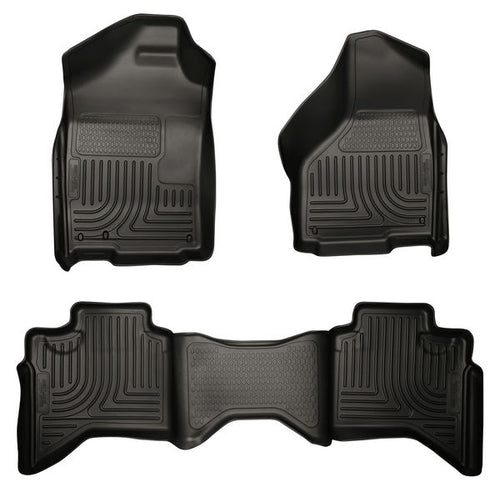 Husky Liners Front & 2nd Seat Floor Liners Fits 02-09 Ram 1500 Quad Cab
