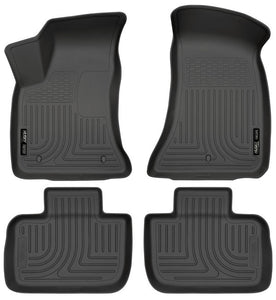 Husky Liners Front & 2nd Seat Floor Liners Fits 11-19 Chrysler300/Dodge Charger RWD Black