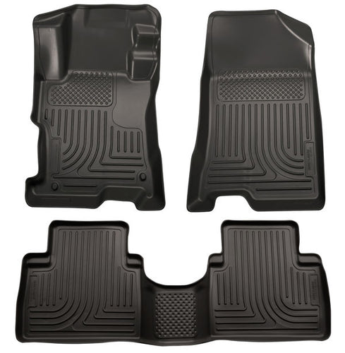 Husky Front & 2nd Seat Floor Fits 08-12 Accord 4 Door Black