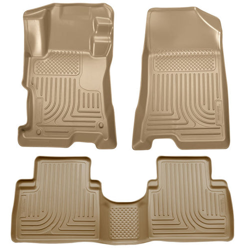 Husky Front & 2nd Seat Floor Fits 08-12 Accord 4 Door Tan