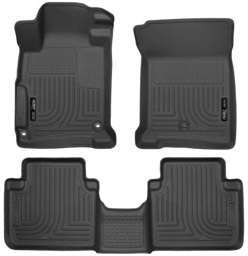 Husky Liners Front & 2nd Seat Floor Liners  13-17 HONDA ACCORD SEDAN-Black
