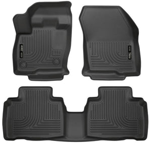 Husky Liners Front & 2nd Seat Floor Liners Fits 15-2020 Ford Edge Black