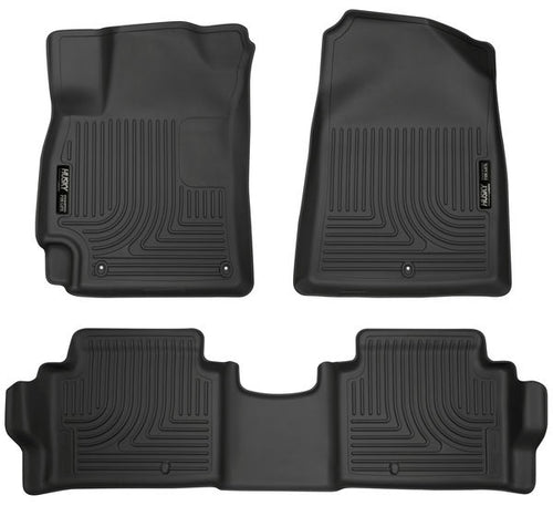 Husky 2017-2020 Hyundai Elantra Weatherbeater Front & 2nd Seat Floor Liners Black