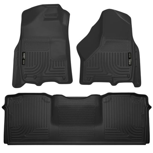 Husky Liners Front & 2nd Seat Floor Liners Fits 10-18 Ram 2500/3500 Mega Cab