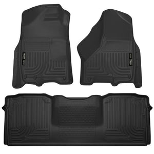 Husky Liners Front & 2nd Seat Floor Liners Fits 10-18 Ram 2500/3500 Mega Cab