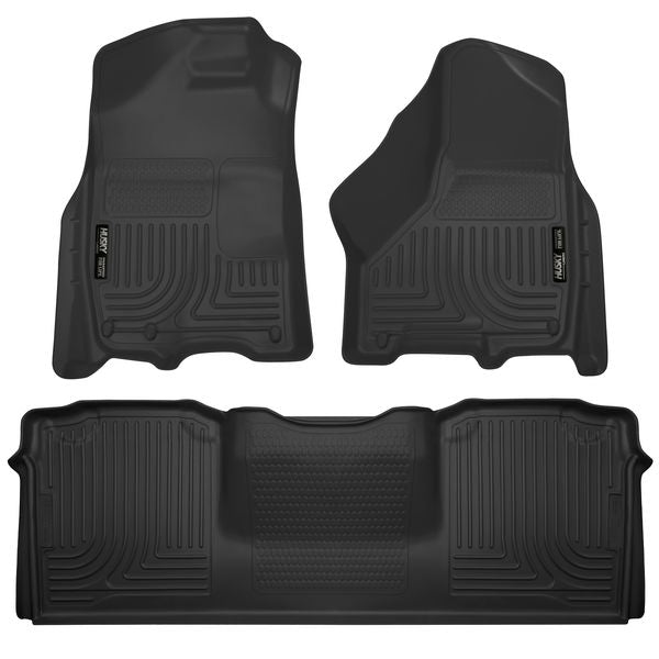 Husky Liners Front & 2nd Seat Floor Liners Fits 10-18 Ram 2500/3500 Mega Cab