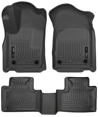 Husky Liners Front & 2nd Seat Floor Liners  16-2020 DODGE/JEEP DURANGO/GRAND-Black