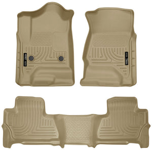 Husky Liners Front & 2nd Seat Floor Liners Fits 15-19 Tahoe/Yukon - TAN
