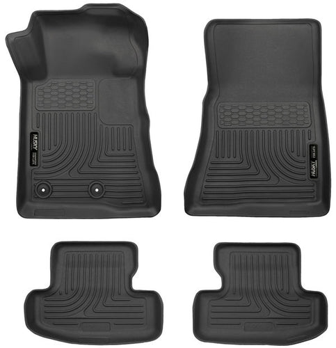 Husky 2015-2020 Ford Mustang Weatherbeater Front & 2nd Seat Floor Liners Black