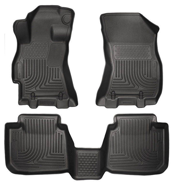 Husky Liners Front & 2nd Seat Floor Liners Fits 2015-2019 Legacy/Outback-black