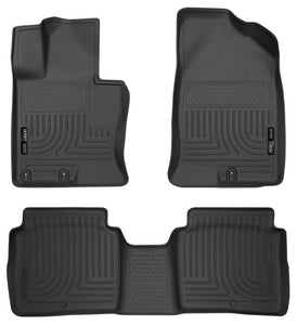 Husky Front & 2nd Seat Floor (Footwell Coverage) Fits 11-15 Optima Black