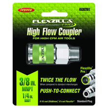Flexzilla Pro High Flow Coupler 3/8" MNPT 1/4" Body