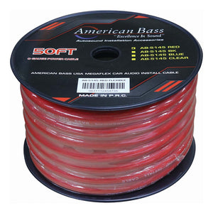 American Bass Power Wire 1/0 Gauge 50 Foot - Red