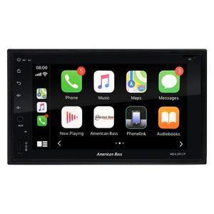 American Bass 6.2" Double DIN Mechless Receiver with Bluetooth USB/SD Inputs Android Auto/Apple Ca