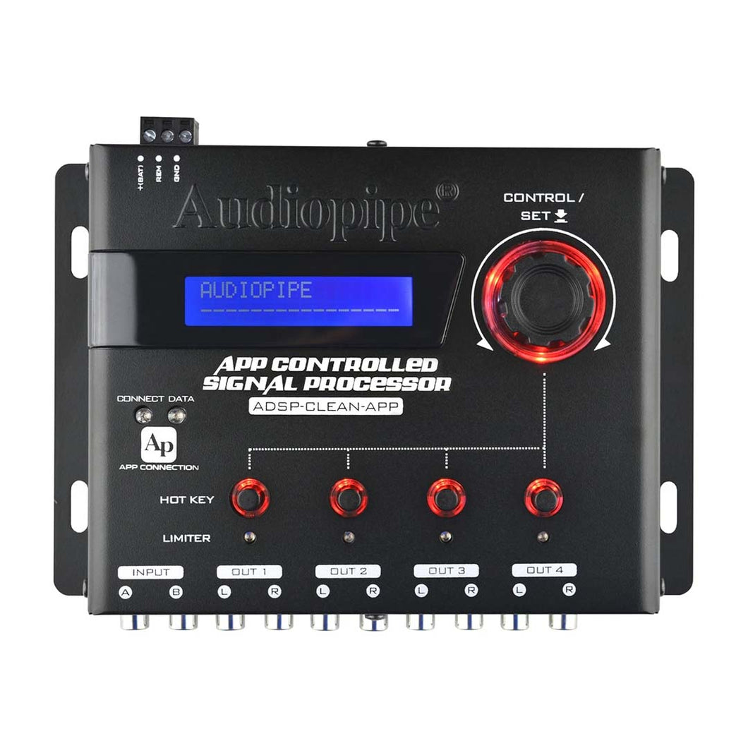 Audiopipe 1-In/4-Out Digital Signal Processor - APP Controlled