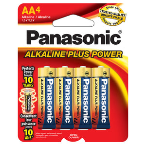 Panasonic Alkaline Size "AA" Plus Power (4-Pack)