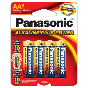 Panasonic Alkaline Size "AA" Plus Power (8-Pack)