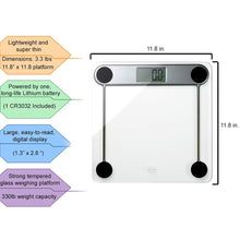 American Weigh Scales LPG Series Precision Digital Body Weight Bathroom Scale Glass 330lbs