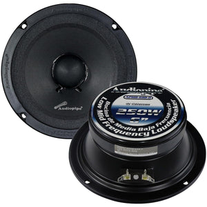 Audiopipe 6" Low Mid Frequency Sealed Back Speaker 8ohm250 Watts MAX/ 125W RMS Sold each