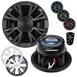 Audiopipe 6" 2-way Marine Speaker with LED Lights 500W Max grills included