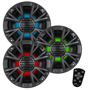 Audiopipe 8" 2-way Marine Speaker with LED Lights 500W Max grills included