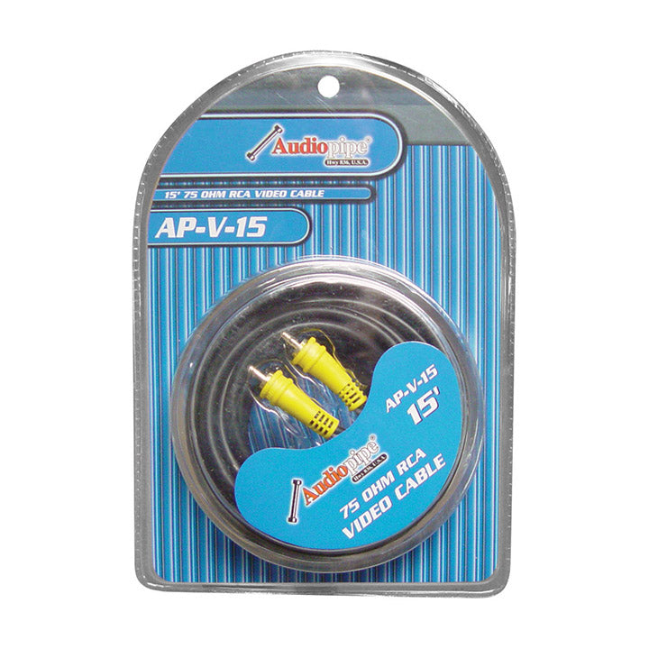 Audiopipe 15' 75 Ohm RCA Video Cable